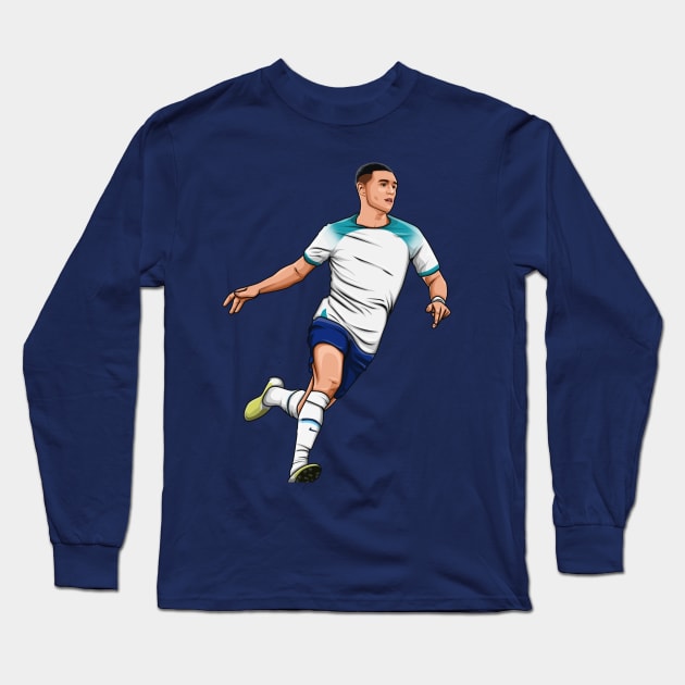 Phil Foden Long Sleeve T-Shirt by Aldduardo